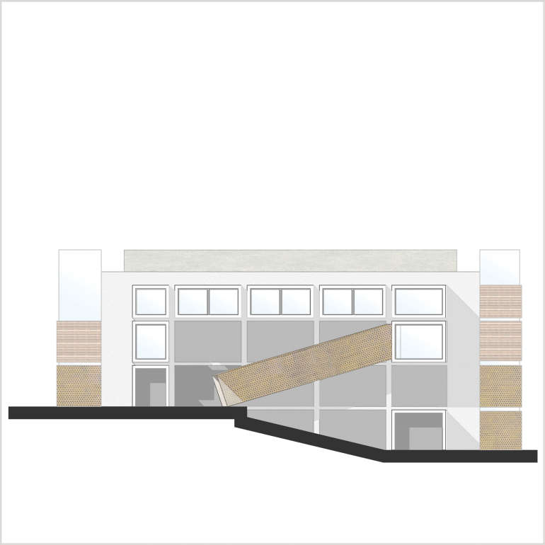 Sezione materica – scala 1:100