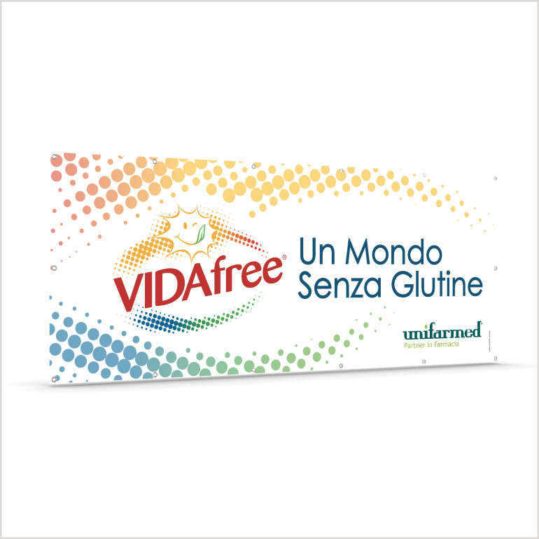 Banner in pvc per l’azienda VidaFree – Siracusa